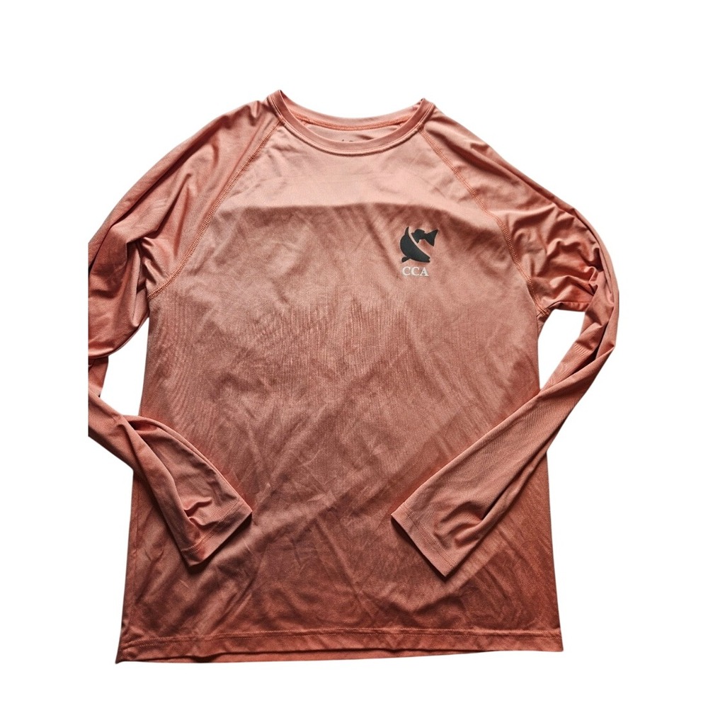 CCA Coastal Conservation Association Fishing Shirt Mens Medium Coral Long Sleeve - Picture 1 of 3